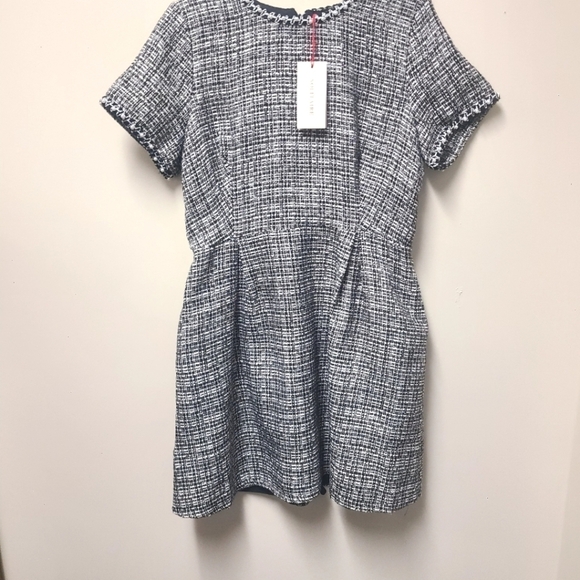 Solitaire Anthropologie Size 14 Tweed Pearl Lined Formal Event Dress W/ … - Picture 1 of 9